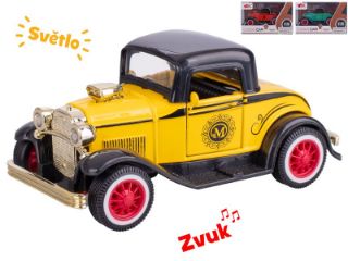Obrázek z Auto 11cm kov, na baterie, zvuk, světlo, zpětný chod, 3dr, v krabičce 